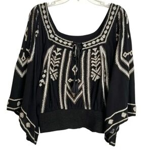 Free People Boho Beaded Crop Size Medium